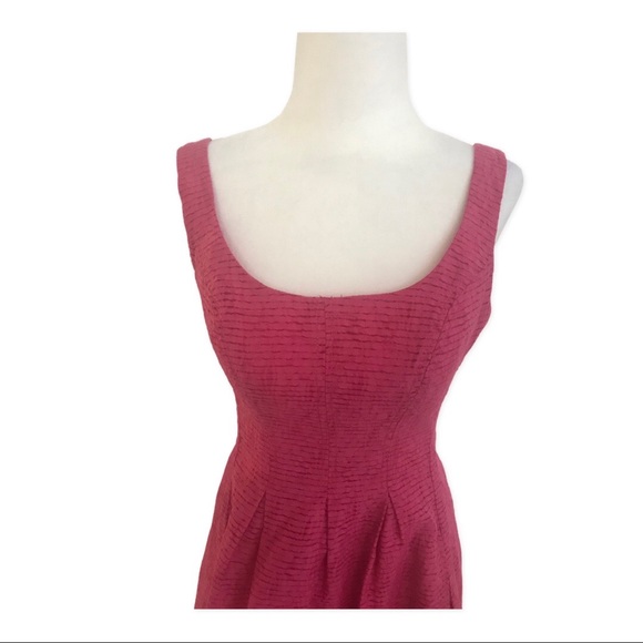 Nine West Ribbed Sheath Dress Pink Fit and Flare. - Picture 3 of 4